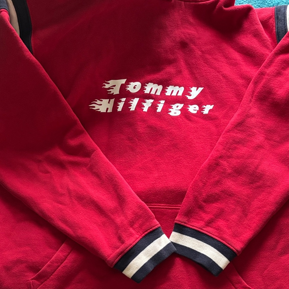 Tommy Hilfiger Bold Red Pullover with Logo